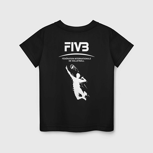 Детская футболка Международная федерация волейбола FIVB / Черный – фото 2