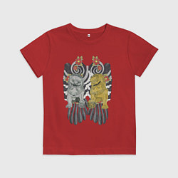 Футболка хлопковая детская Львиная защита, цвет: красный