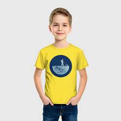 Футболка хлопковая детская Космонавт с газонокосилкой, цвет: желтый — фото 2