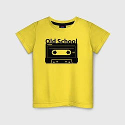 Футболка хлопковая детская Old school music, цвет: желтый