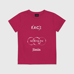 Футболка хлопковая детская JIMIN FACE Set Me Free, цвет: маджента