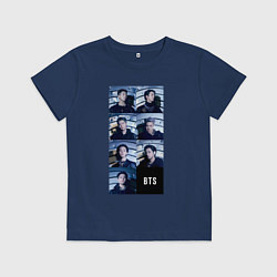 Футболка хлопковая детская We are bulletproof BTS, цвет: тёмно-синий