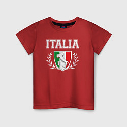 Футболка хлопковая детская Italy map, цвет: красный