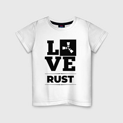 Футболка хлопковая детская Rust love classic, цвет: белый