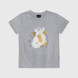 Футболка хлопковая детская Горная вискаша: wisdom i have, цвет: меланж