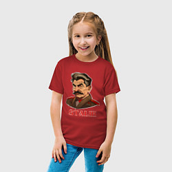 Футболка хлопковая детская Joseph Vissarionovich Stalin, цвет: красный — фото 2