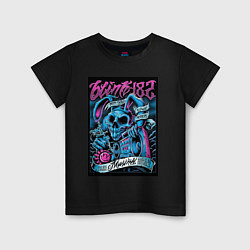 Футболка хлопковая детская Blink 182 рок группа, цвет: черный