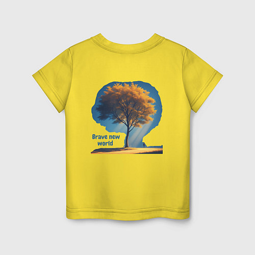 Детская футболка Дивный новый мир / Желтый – фото 2