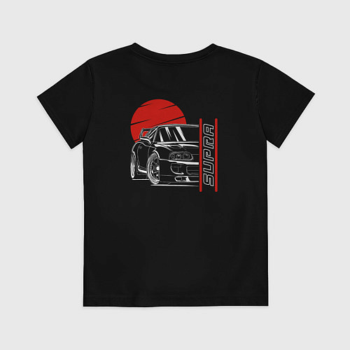 Детская футболка Тойота Супра из Японии / Черный – фото 2