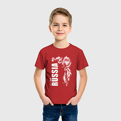 Футболка хлопковая детская Национальная сборная: Russia national team, цвет: красный — фото 2