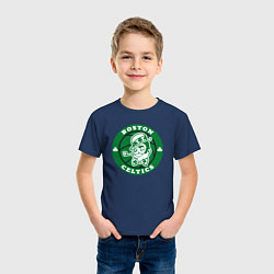 Футболка хлопковая детская Celtics, цвет: тёмно-синий — фото 2