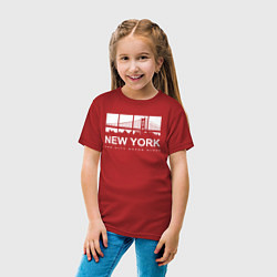 Футболка хлопковая детская Нью-Йорк Сити, цвет: красный — фото 2