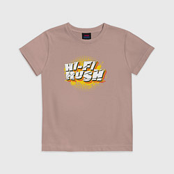 Футболка хлопковая детская Hi-Fi Rush, цвет: пыльно-розовый