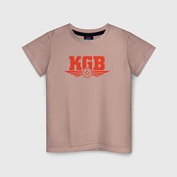 Футболка хлопковая детская KGB Red, цвет: пыльно-розовый
