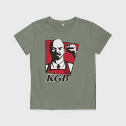 Футболка хлопковая детская KGB Lenin, цвет: авокадо