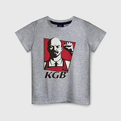 Футболка хлопковая детская KGB Lenin, цвет: меланж