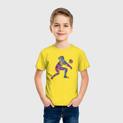 Футболка хлопковая детская Color volleyball, цвет: желтый — фото 2