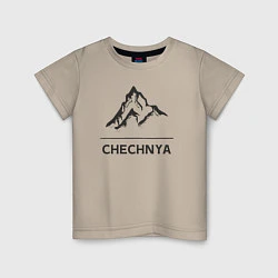 Футболка хлопковая детская Чечня Россия, цвет: миндальный