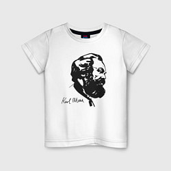 Футболка хлопковая детская Karl Marx, цвет: белый