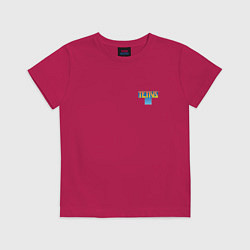 Футболка хлопковая детская Логотип Тетрис - мини, цвет: маджента