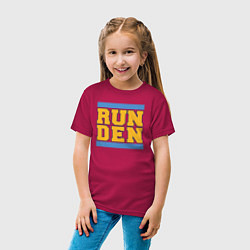 Футболка хлопковая детская Run Denver Nuggets, цвет: маджента — фото 2