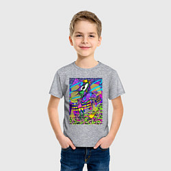 Футболка хлопковая детская Acid journey, цвет: меланж — фото 2