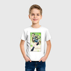 Футболка хлопковая детская Кирара Геншин импакт, цвет: белый — фото 2