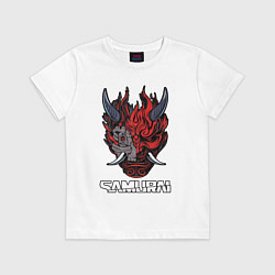 Футболка хлопковая детская Samurai logo, цвет: белый