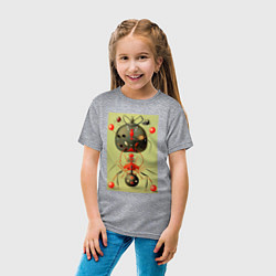 Футболка хлопковая детская Повелитель муравьёв - поп-арт, цвет: меланж — фото 2