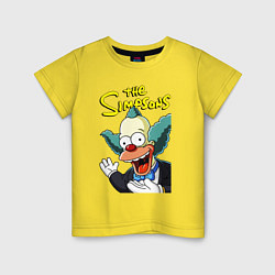 Футболка хлопковая детская Krusty the clown, цвет: желтый