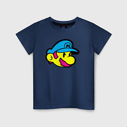 Футболка хлопковая детская Марио готов, цвет: тёмно-синий