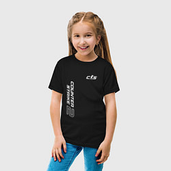 Футболка хлопковая детская Counter strike 2 - логотип, цвет: черный — фото 2