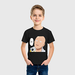 Футболка хлопковая детская Saitama - Okey, цвет: черный — фото 2