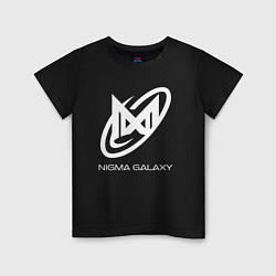 Футболка хлопковая детская Nigma Galaxy logo, цвет: черный