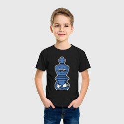 Футболка хлопковая детская Шахматный король InChess, цвет: черный — фото 2