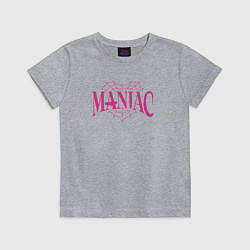 Футболка хлопковая детская Maniac - stray kids, цвет: меланж