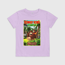 Футболка хлопковая детская Nintendo - donkey kong, цвет: лаванда