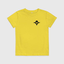 Футболка хлопковая детская ВДВ символ логотип, цвет: желтый