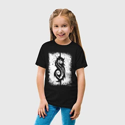 Футболка хлопковая детская Slipknot logo, цвет: черный — фото 2