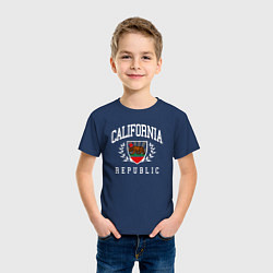 Футболка хлопковая детская Cali republic, цвет: тёмно-синий — фото 2