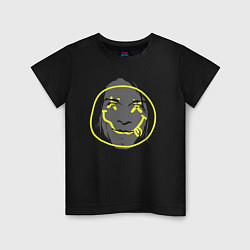 Футболка хлопковая детская Nirvana smiling, цвет: черный