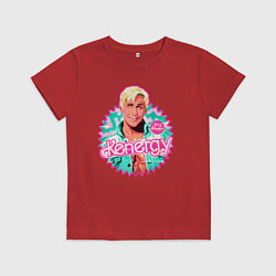 Футболка хлопковая детская Кен Барби, цвет: красный