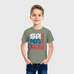 Футболка хлопковая детская Россия Самара, цвет: авокадо — фото 2