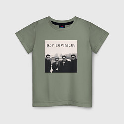 Футболка хлопковая детская Тру фанат Joy Division, цвет: авокадо