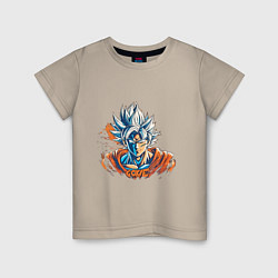 Футболка хлопковая детская Goku, цвет: миндальный