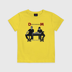 Футболка хлопковая детская Depeche Mode 2023 Memento Mori - Dave & Martin 02, цвет: желтый
