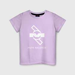 Футболка хлопковая детская Depeche Mode Mute Records Logo, цвет: лаванда