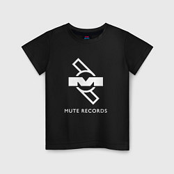 Футболка хлопковая детская Depeche Mode Mute Records Logo, цвет: черный