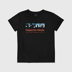 Футболка хлопковая детская Depeche Mode - World In My Eyes Single, цвет: черный