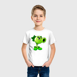 Футболка хлопковая детская Повторитель горохострел, цвет: белый — фото 2